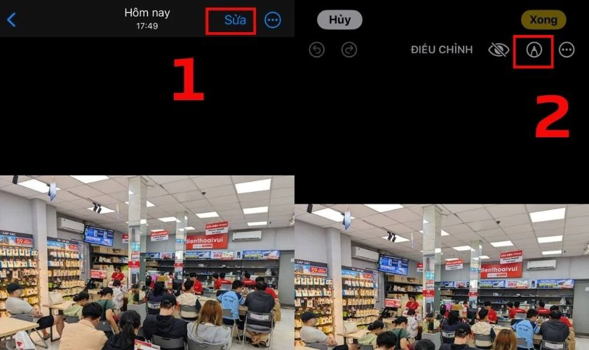 C&aacute;ch th&ecirc;m icon v&agrave;o ảnh tr&ecirc;n iPhone đơn giản nhất