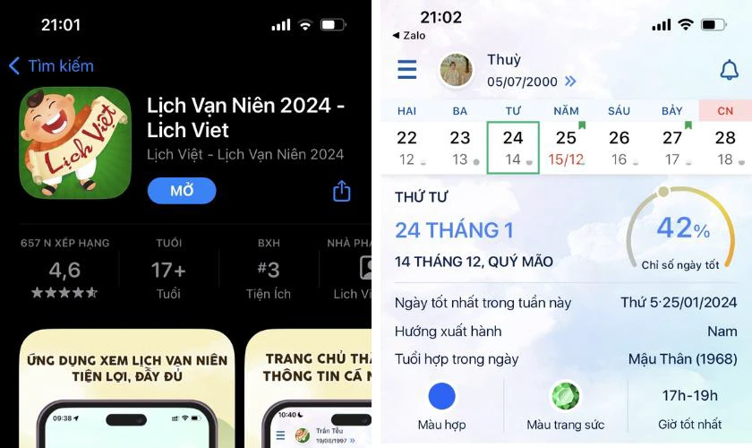 C&aacute;ch c&agrave;i lịch &acirc;m cho iPhone bằng ứng dụng b&ecirc;n thứ 3