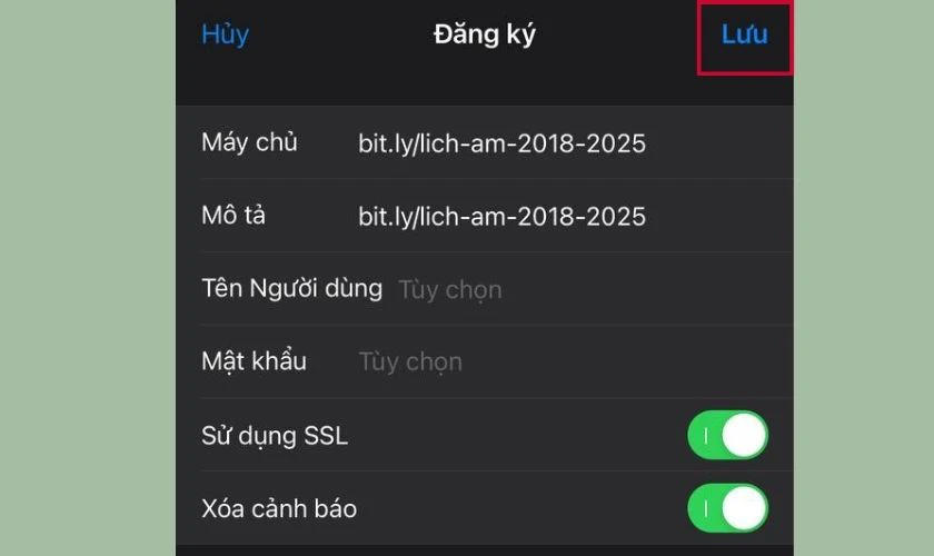 Ho&agrave;n tất th&ecirc;m lịch vạn ni&ecirc;n tr&ecirc;n iPhone
