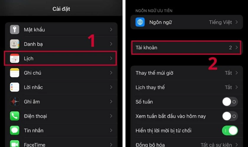 C&aacute;ch x&oacute;a lịch &acirc;m ra khỏi iPhone