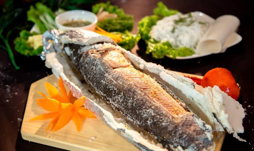Cá lóc nướng muối tuyết