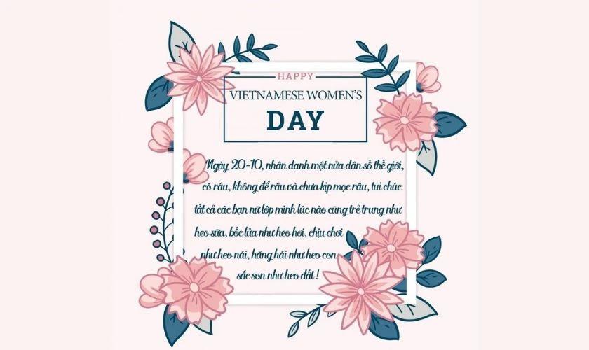 Mẫu tặng đồng nghiệp nữ hoa lá