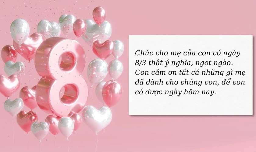 Thiệp 8/3 tặng mẹ