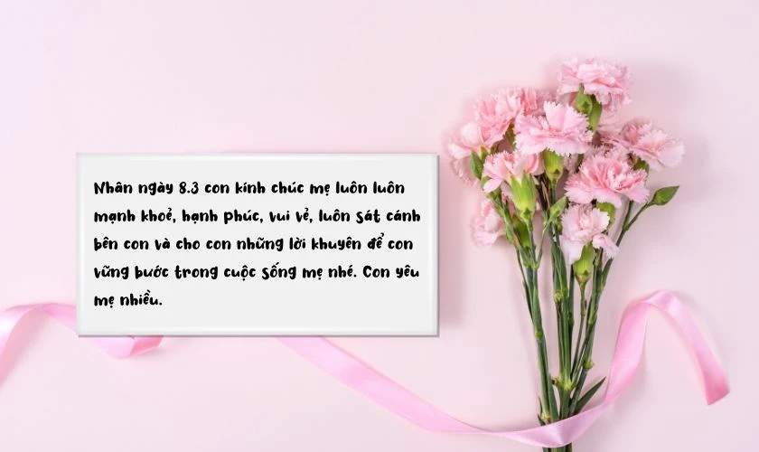 Thiệp 8/3 tặng mẹ ý nghĩa