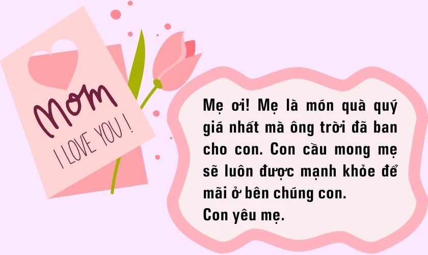 Thiệp 8/3 dành cho mẹ yêu