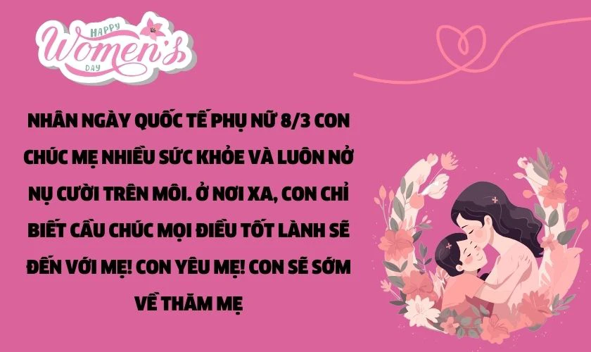Chúc mẹ ngày 8/3 vui vẻ
