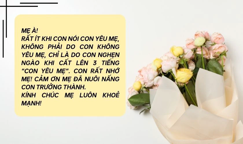 Thiệp mừng ngày 8/3 dành cho mẹ