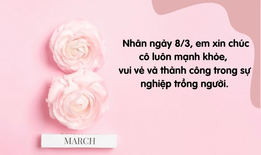 Thiệp 8/3 ý nghĩa tặng cô giáo