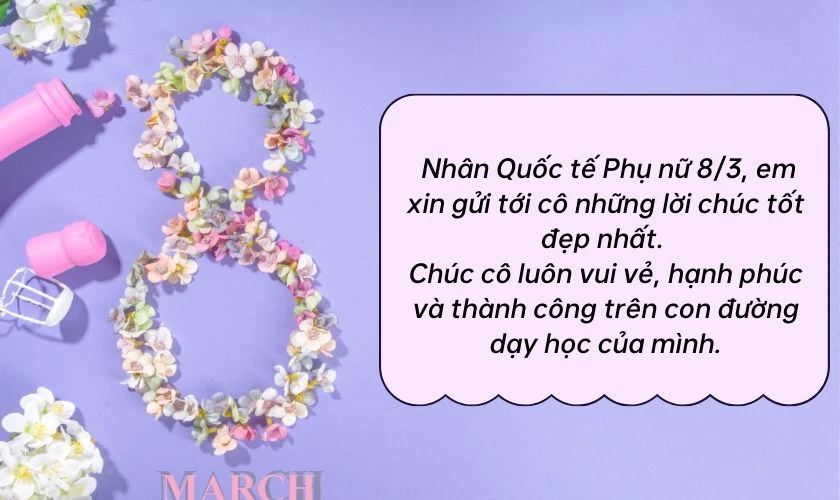 Lời chúc ý nghĩa gửi đến cô giáo