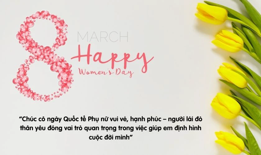 Thiệp 8/3 gửi đến cô