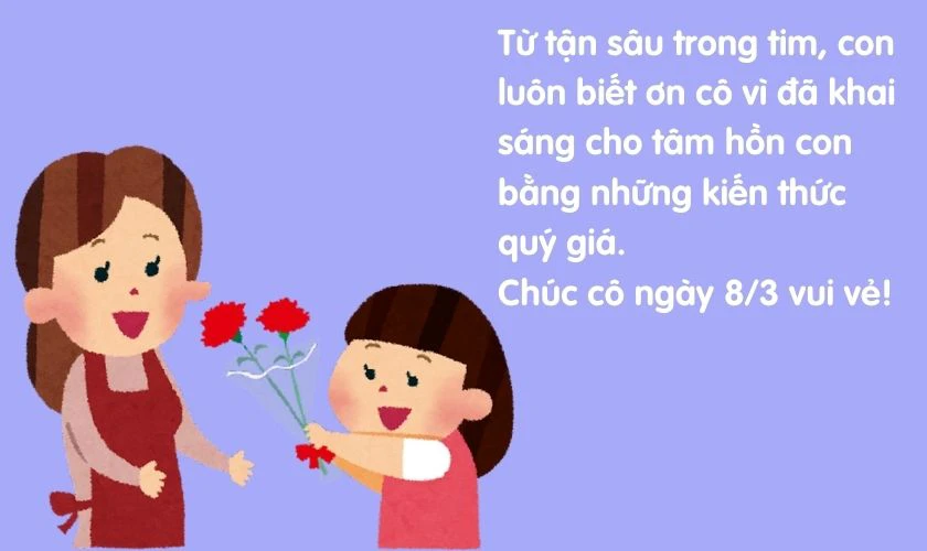 Chúc cô ngày Quốc tế Phụ nữ vui vẻ