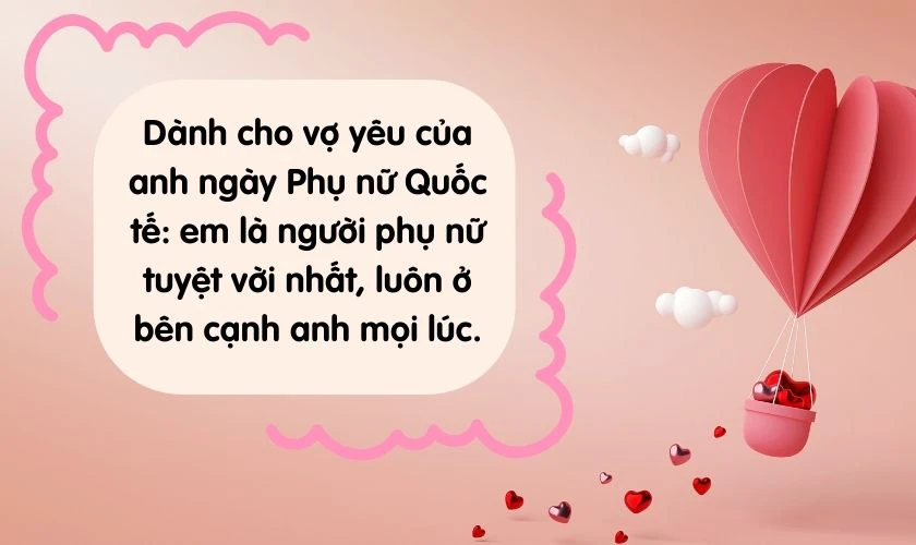 Thiệp 8/3 tặng vợ ngọt ngào