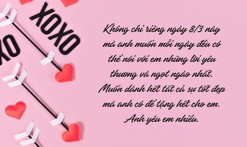 Thiệp 8/3 tặng bạn gái ý nghĩa