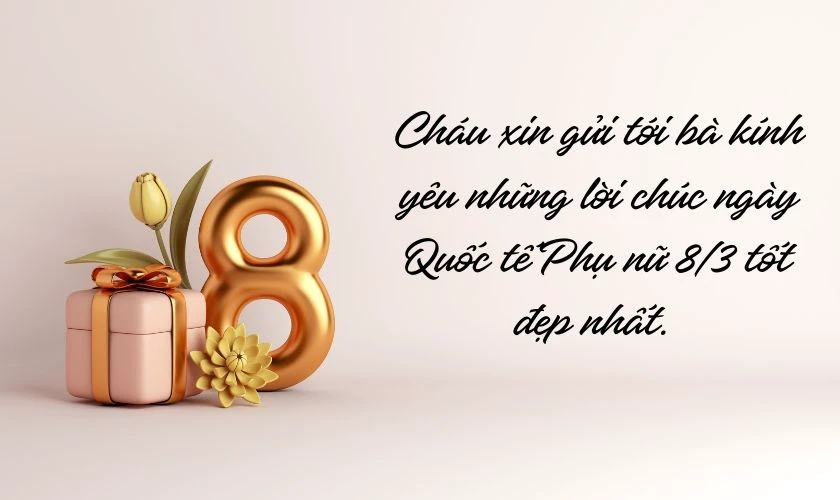 Thiệp 8/3 của cháu dành tặng bà cảm động