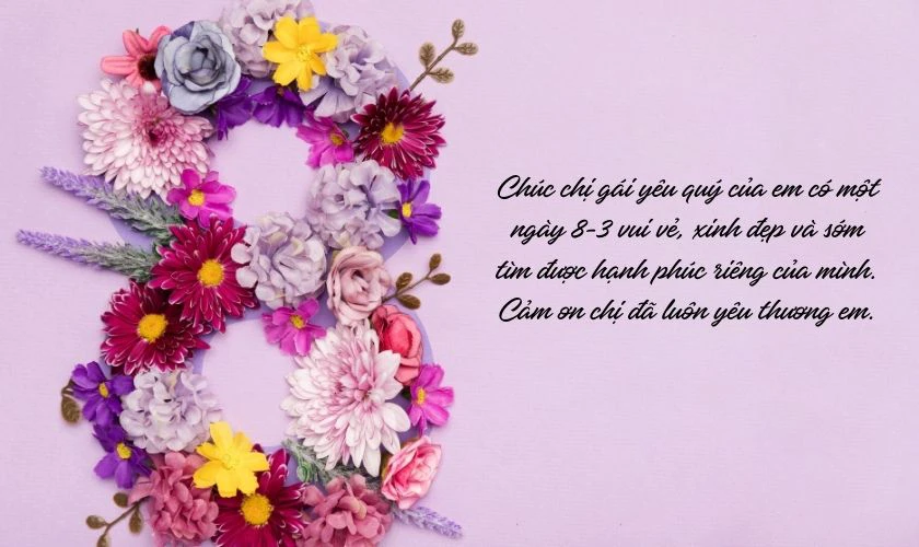 Thiệp 8/3 đẹp nhất gửi tặng chị gái