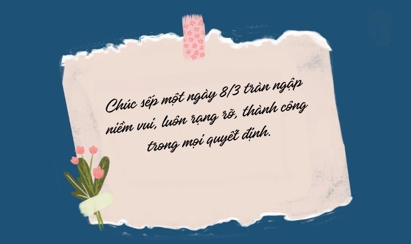 Thiệp 8/3 tặng sếp nữ tinh tế