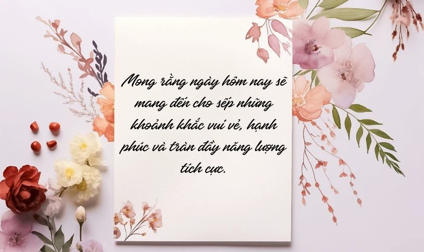 Thiệp mừng 8/3 đến sếp nữ xúc động