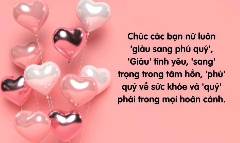 Thiệp 8/3 bong bóng 3D màu sắc