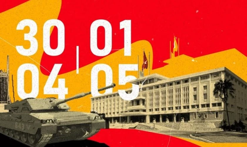 Thiệp chúc mừng 30/4 1/5 ấn tượng