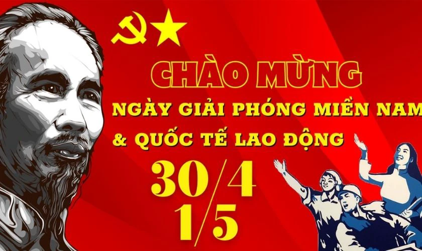 Thiệp chúc mừng 30/4 1/5 cho gia đình