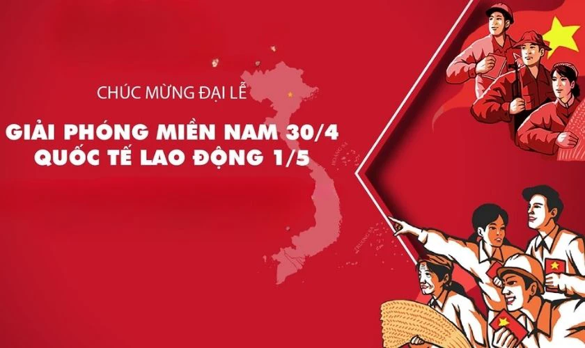 Thiệp chúc mừng 30/4 1/5 cho người yêu mới nhất