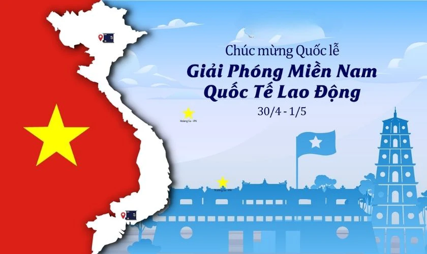 Thiệp chúc mừng 30/4 1/5 cho người yêu full HD