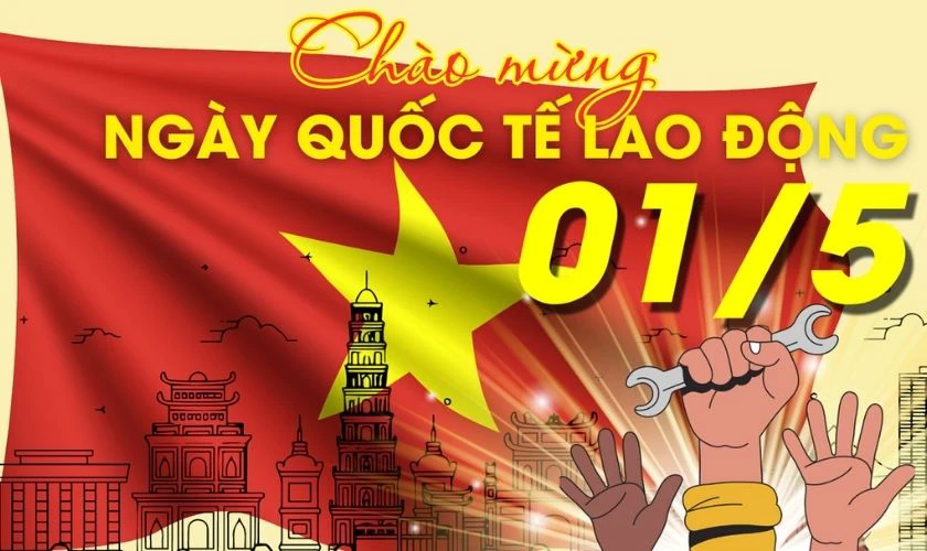 Thiệp chúc mừng 30/4 1/5 3D độc đáo full HD