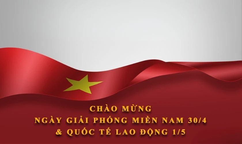 Thiệp chúc mừng 30/4 1/5 3D độc đáo nhất