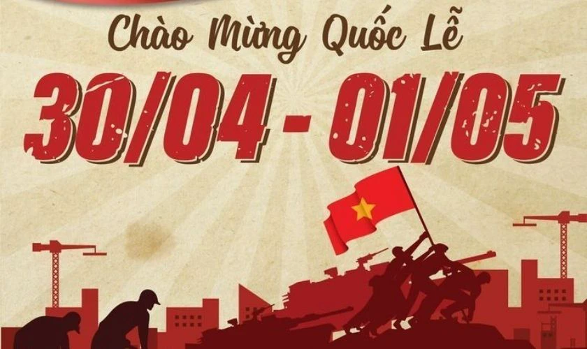 Thiệp chúc mừng 30/4 1/5 ấn tượng nhất