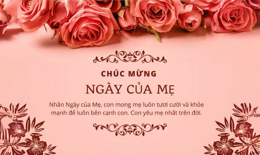 Thiệp chúc ngày của mẹ đẹp