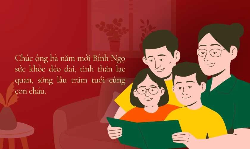 Thiệp chúc Tết 2026 đẹp cho ông bà