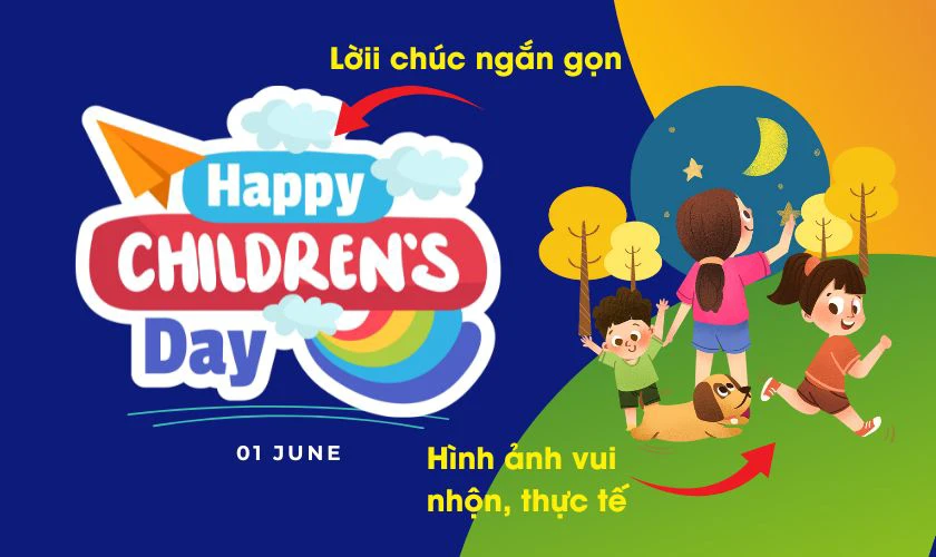 Chọn màu sắc tươi sáng, hình ảnh vui nhộn đáng yêu