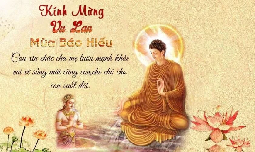 Mẫu thiệp Vu Lan b&aacute;o hiếu 3D