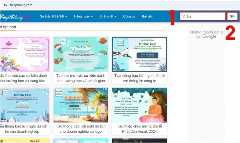 C&aacute;ch l&agrave;m thiệp Vu lan b&aacute;o hiếu tại nh&agrave; bước 2