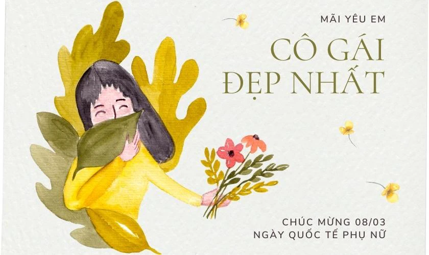 Mẫu thiết kế thiệp 8/3 trên Canva miễn phí đẹp nhất