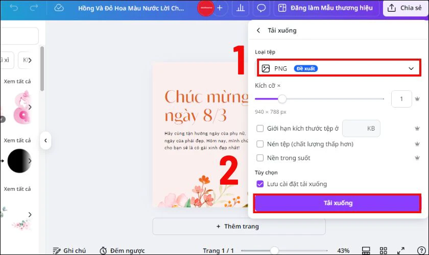 Cuối cùng, bạn nhấn nút Tải xuống
