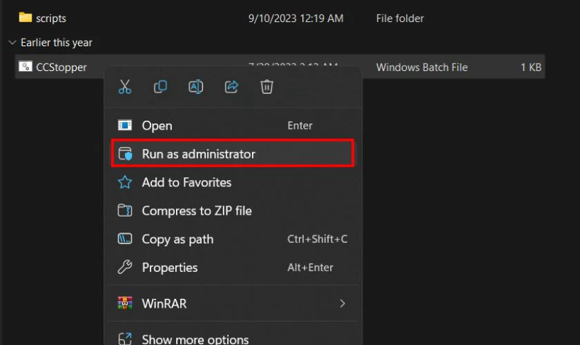 Sau khi tải về bạn nhấp chuột phải v&agrave; chọn Run as Administrator
