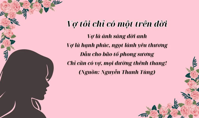 Thơ 8/3 ngắn gọn tặng vợ hay nhất 2025