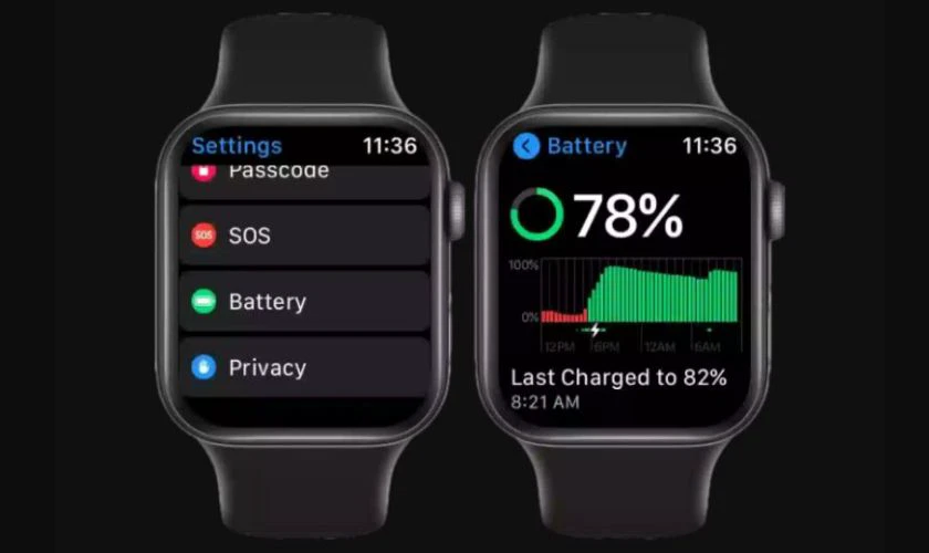 Thời lượng pin Apple Watch SE giảm mạnh là lúc cần thay pin mới