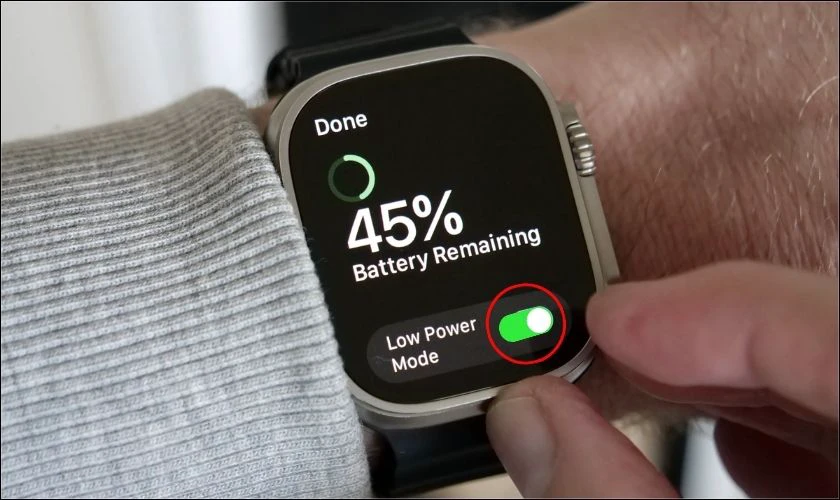 K&iacute;ch hoạt chế độ nguồn điện thấp cho Apple Watch Ultra của bạn