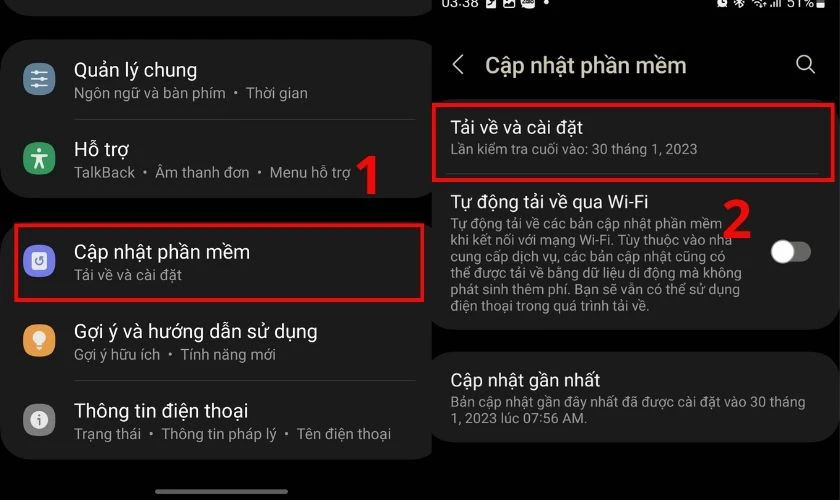 Update bản cập nhật mới nhất