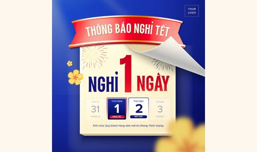Ảnh thông báo nghỉ tết