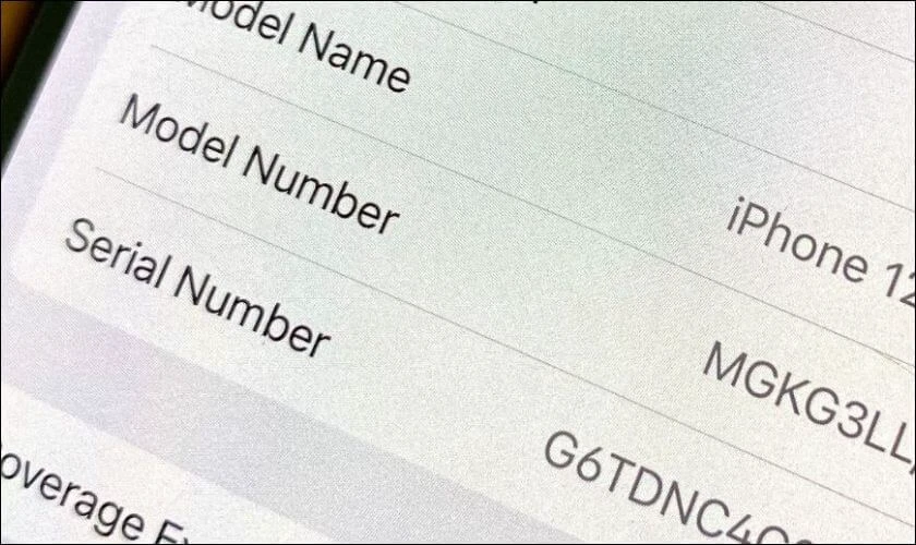 Mã số Seri number trên thiết bị Apple