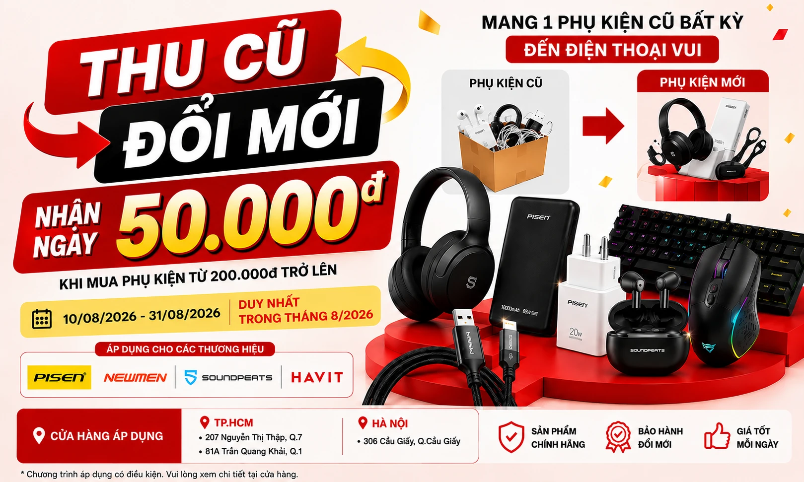 thu cũ đổi mới phụ kiện
