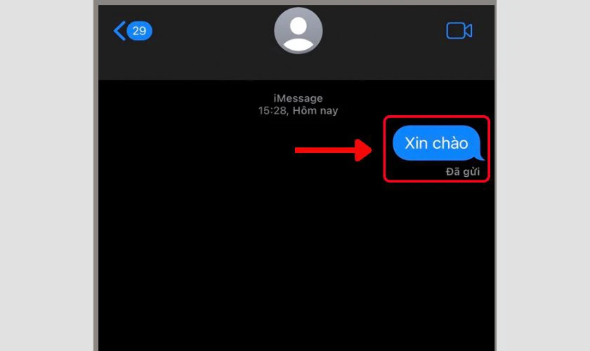 Nhấn và giữ vào bong bóng tin nhắn