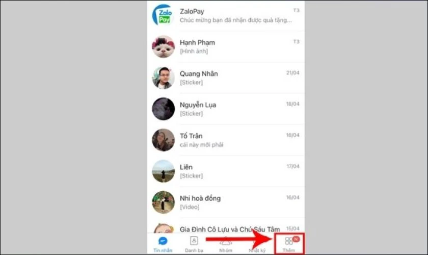 Bạn nh&igrave;n phần thanh c&ocirc;ng cụ ph&iacute;a dưới của ứng dụng, ấn chọn v&agrave;o Th&ecirc;m