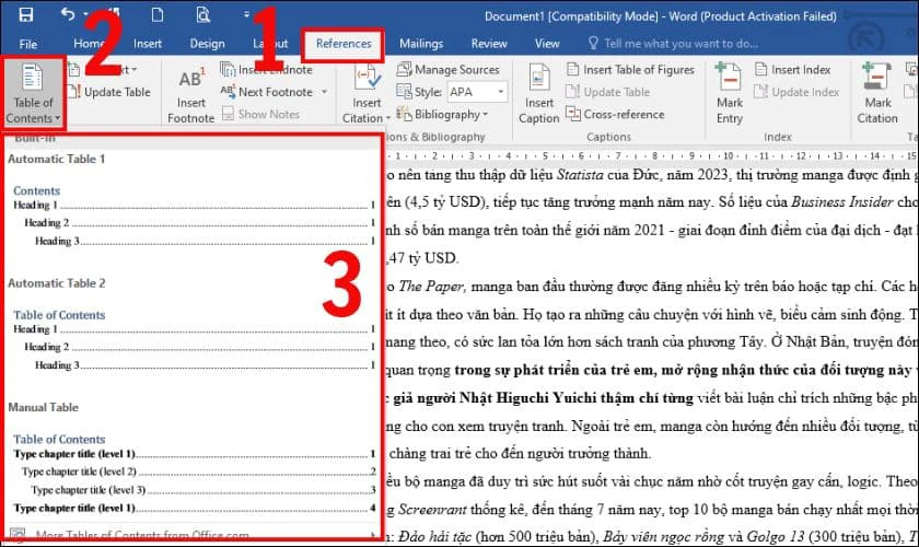 Thủ thuật tin học văn ph&ograve;ng: Tạo mục lục cực nhanh tr&ecirc;n Word