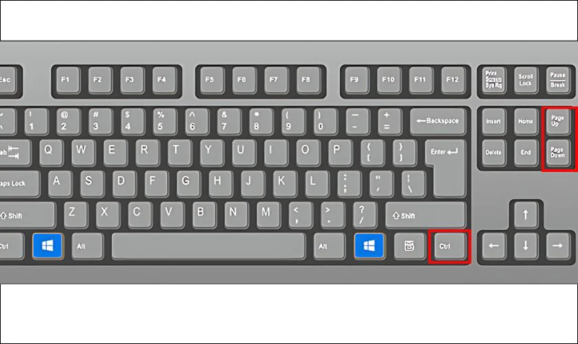 Ngo&agrave;i ra, để chuyển đổi giữa c&aacute;c sheet trong Excel, bạn h&atilde;y d&ugrave;ng tổ hợp ph&iacute;m Ctrl + Page Up hoặc Ctrl + Page Down