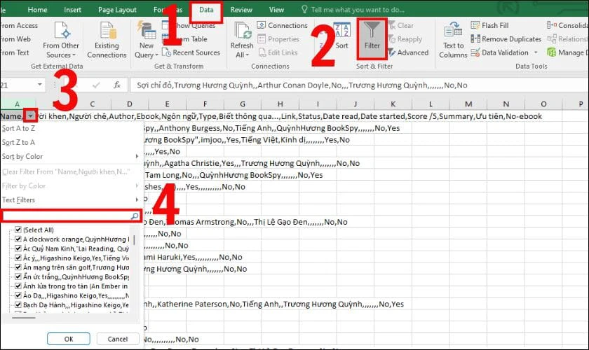 Thủ thuật t&igrave;m dữ liệu nhanh ch&oacute;ng trong Excel
