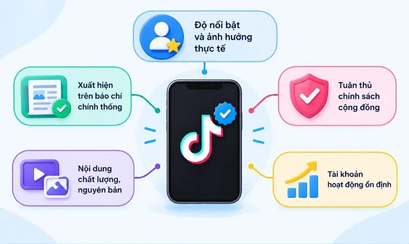 Tiêu chí để tài khoản được nhận dấu tích xanh TikTok